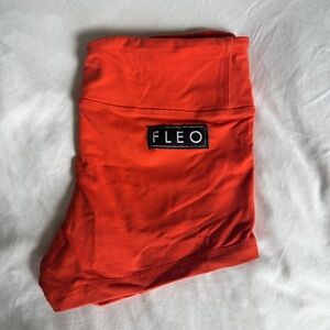 Burnt Orange Fleo Shorts